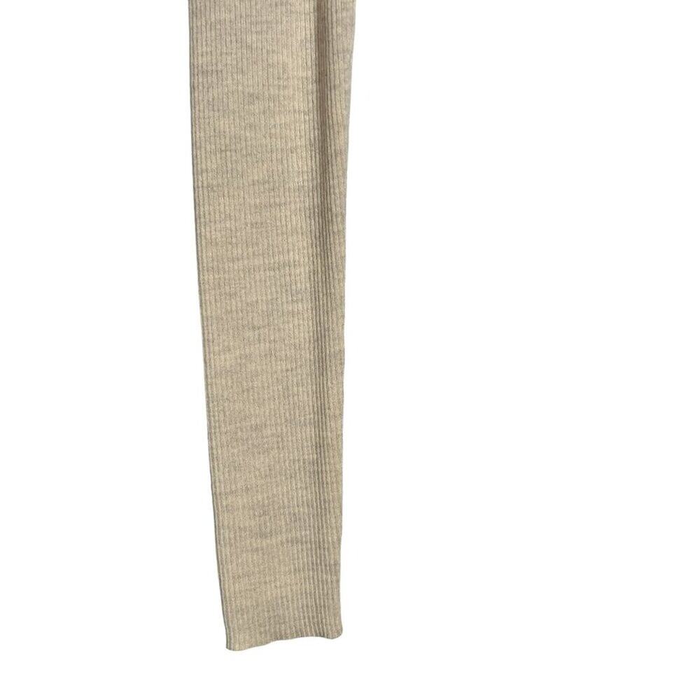 TIBI Merino Wool Cropped Sweater Womens M Cream Beige High Low Crew Neck - Picture 10 of 10